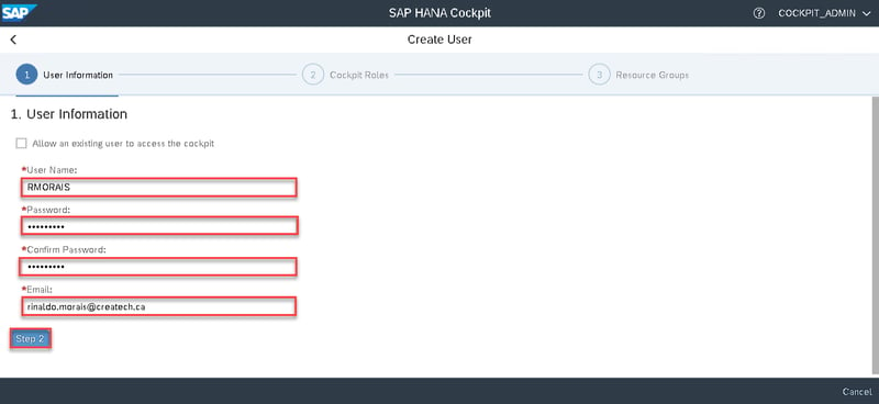 12_Create user_Setting up the SAP Hana Cockpit _How to Configure the SAP HANA Cockpit 2.0
