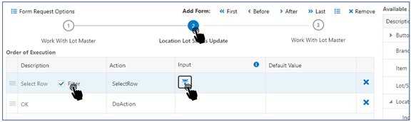 23-location lot status update_Creating the Orchestrator_Orchestrator Tutorial by Example and New Features Under 9.2.5.3_Createch