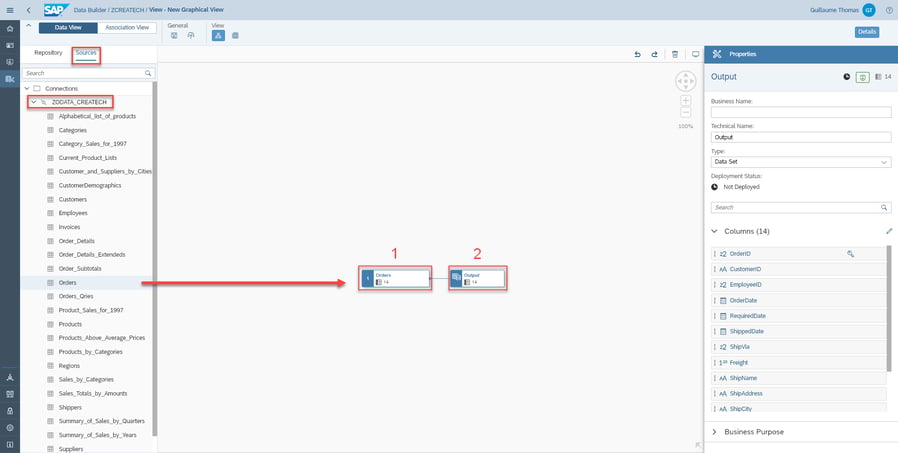 Modeling your data_Orders_Output_Tutorial How to Model Data with SAP Data Warehouse Cloud_Createch